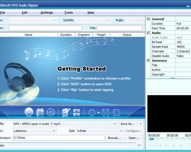 Xilisoft DVD Audio Ripper -- красивый аудио риппер DVD