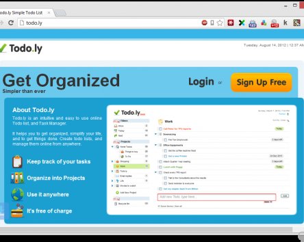 Todo.ly - одностраничный планировщик задач